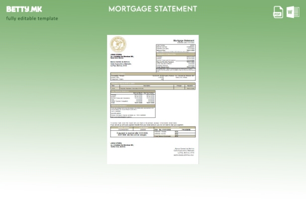 Модерен стил Боливија Банко Централна де Боливија за извод на банкарска хипотека